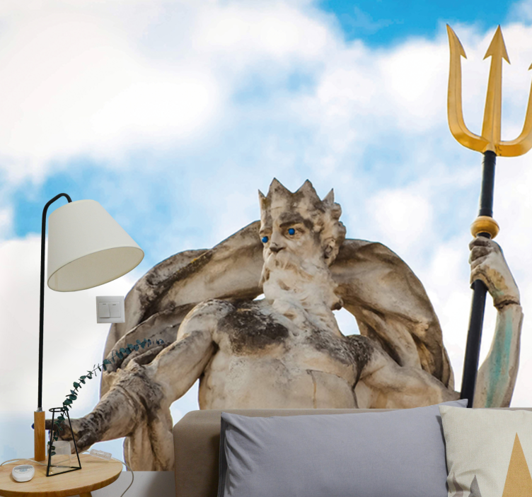 Mythical ocean ruler wall mural painting - TenStickers