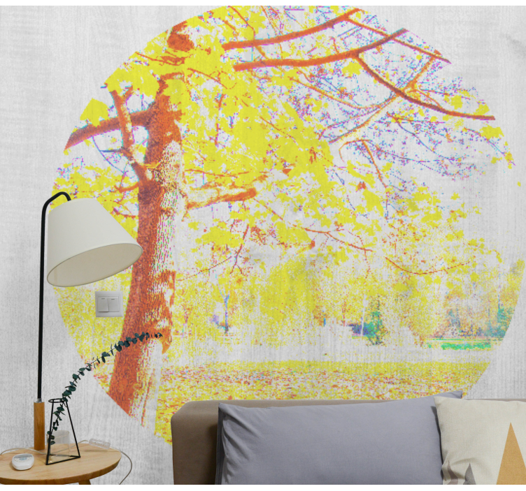 Nature wall mural autumn tree landscape - TenStickers