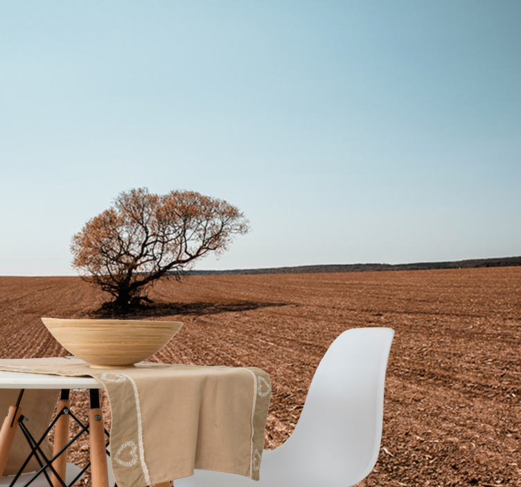 Nature wall mural lonely tree landscape - TenStickers