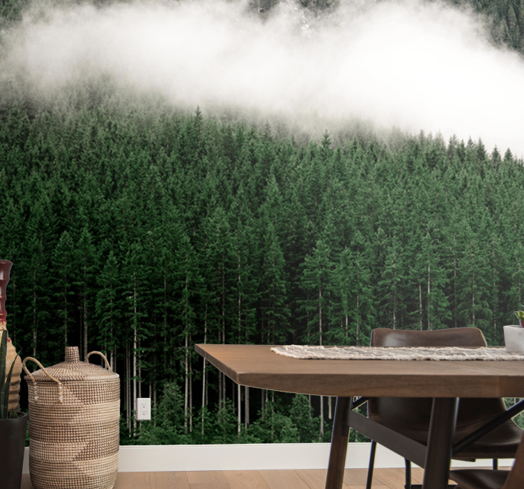 Nature wall mural majestic forest scenery - TenStickers