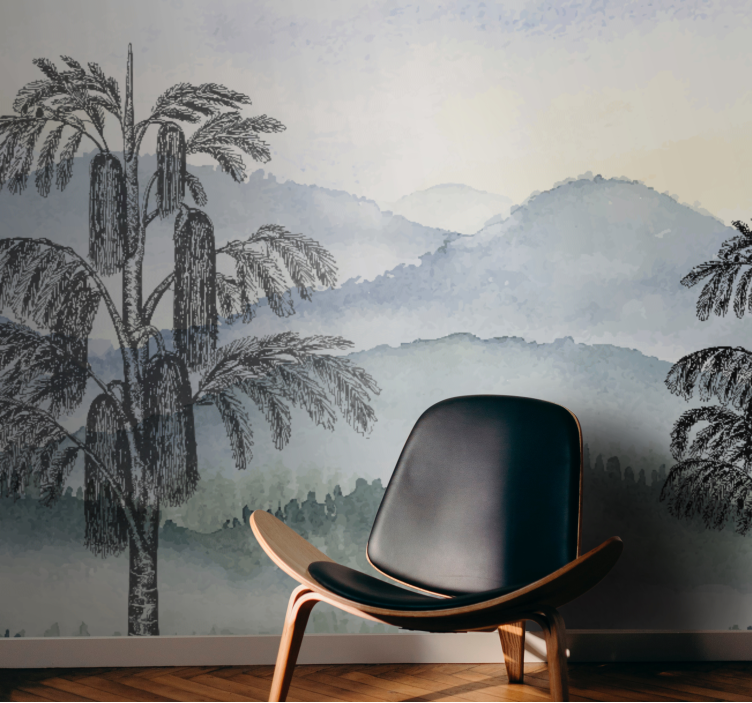Nature wall mural mountain landscape - TenStickers