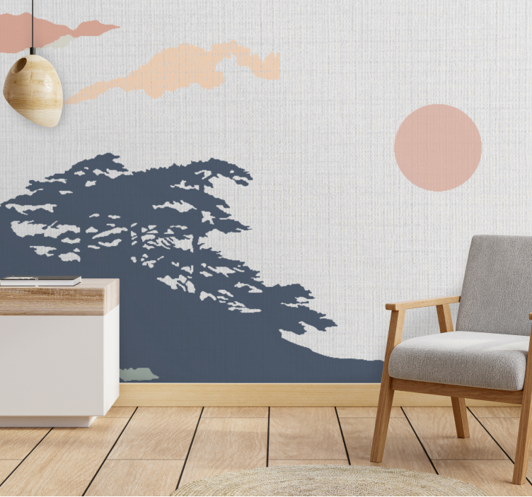 Nature wall mural serene landscape view - TenStickers