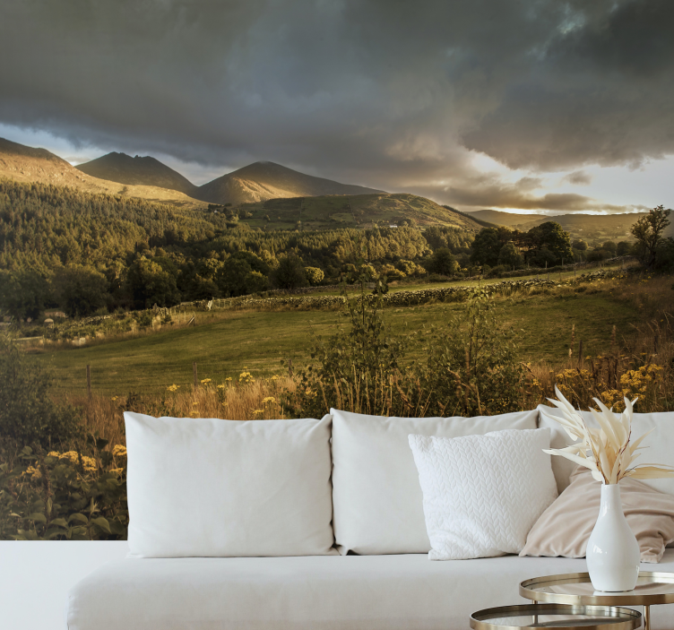 Nature wall mural serene mountain landscape - TenStickers