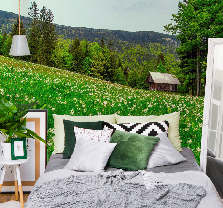 Nature wall mural serene pastoral landscape - TenStickers