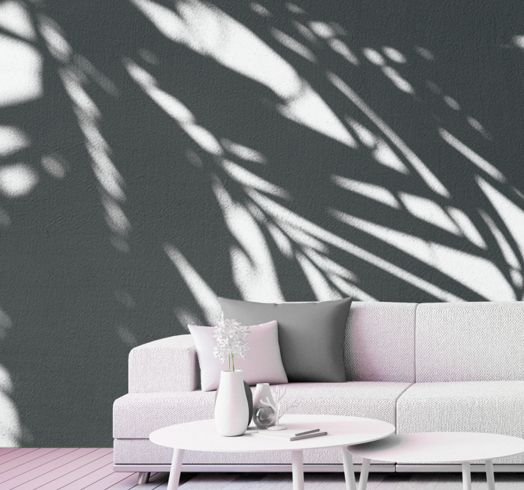 Nature wall mural shadowy palm designs - TenStickers