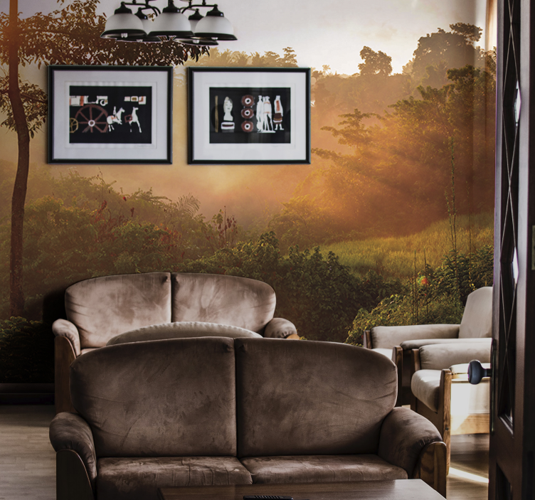 Nature wall mural tranquil woodland scene - TenStickers