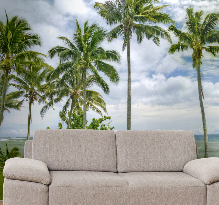 Nature wall mural tropical palm scene - TenStickers