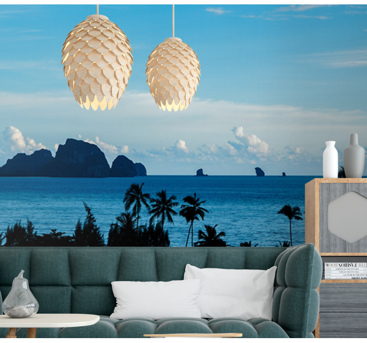 Ocean view landscape landscape wall mural - TenStickers