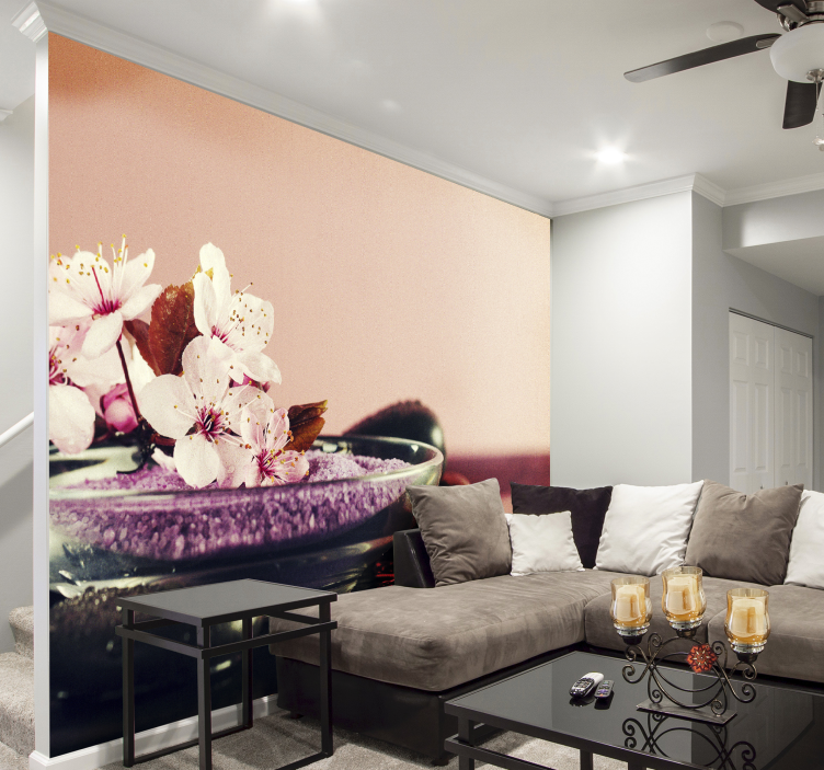 Bunch of orchids flower wall mural - TenStickers