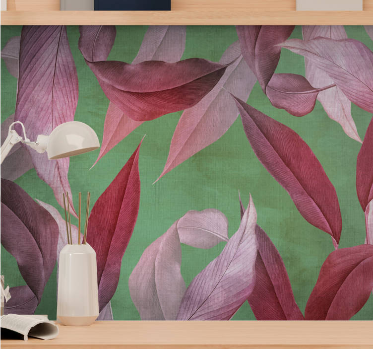 Orchid Leaf Design flowers wall mural - TenStickers
