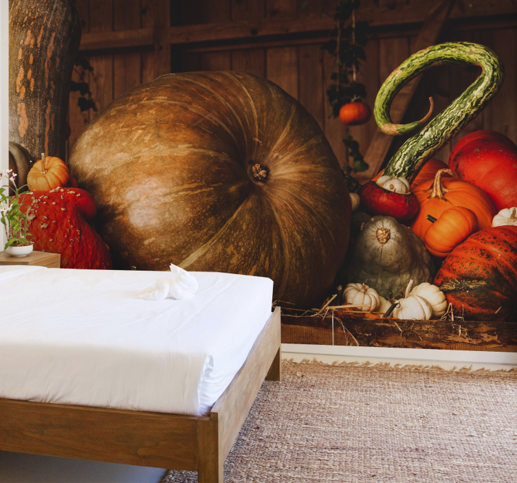 Other flowers wall mural autumn harvest display - TenStickers