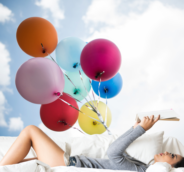 Other flowers wall mural colorful balloon collection - TenStickers