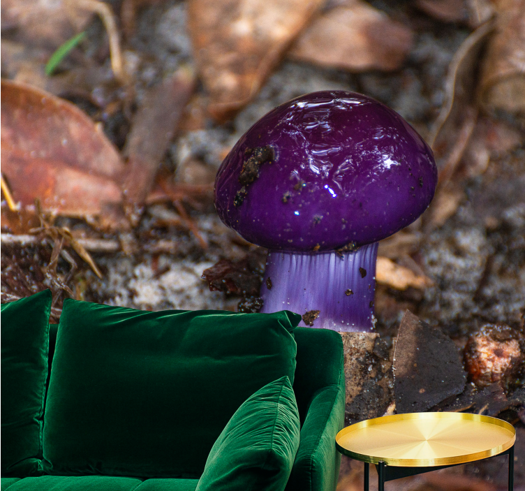 Other flowers wall mural purple mushroom sprout - TenStickers