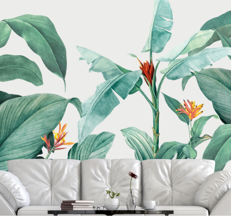 Other flowers wall mural tropical plant display - TenStickers