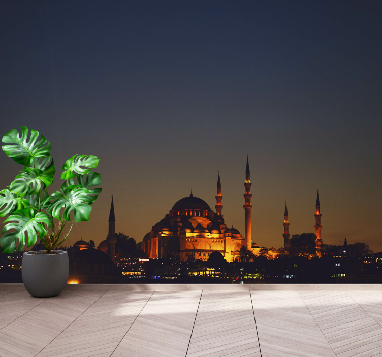 Other wall mural city sultan ahmet mosque at dusk - TenStickers