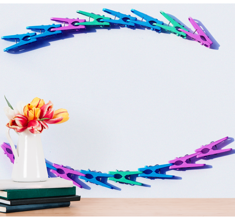 Other wall mural pattern colorful clip design - TenStickers