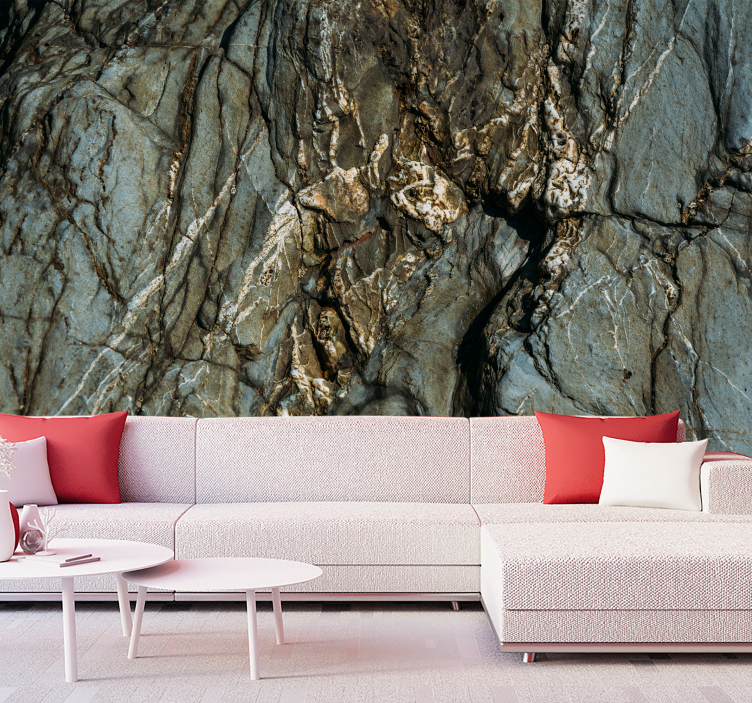 Other wall mural pattern cracked stone surface - TenStickers