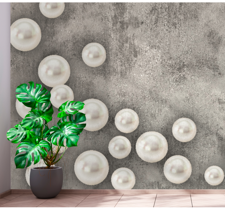 Other wall mural pattern delicate pearl design - TenStickers