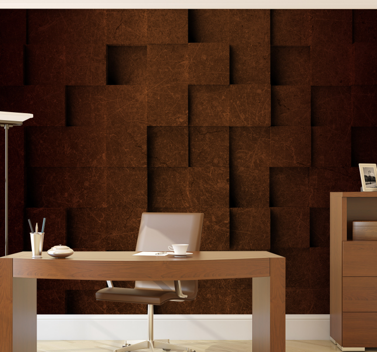 Other wall mural pattern layered square design - TenStickers