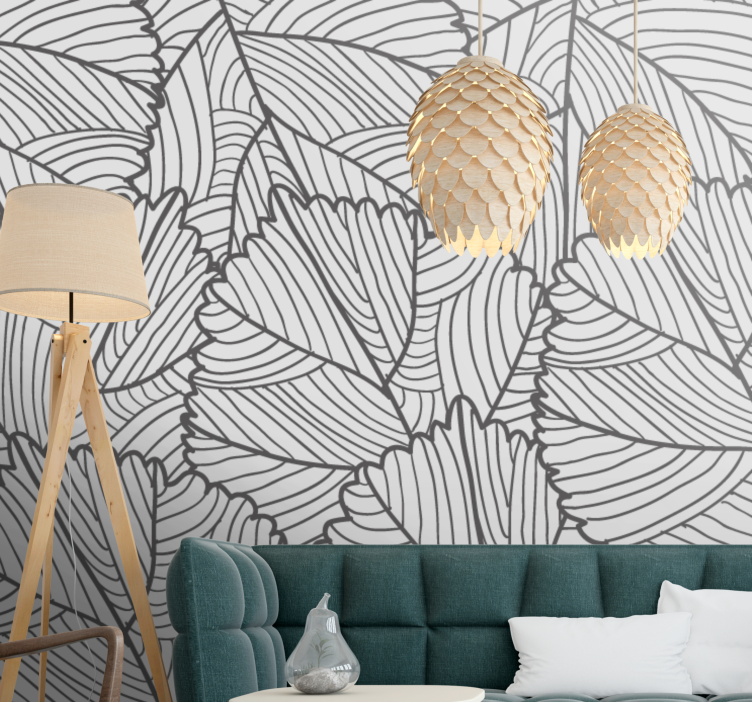 Other wall mural pattern leaf design art - TenStickers