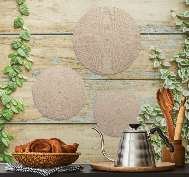 Other wall mural pattern natural rope circles - TenStickers
