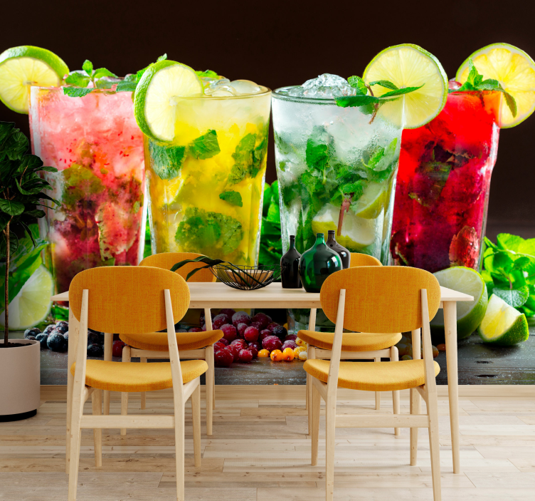 Other wall mural pattern refreshing drink showcase - TenStickers