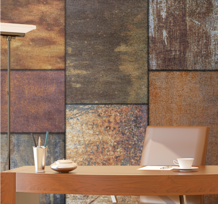 Other wall mural pattern textured rustic panels - TenStickers