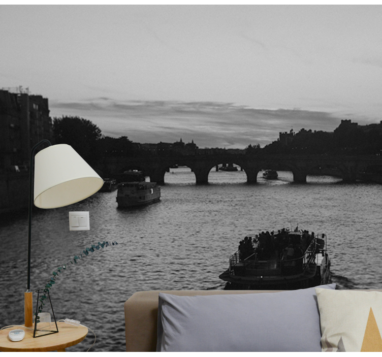 Paris River View wall mural city - TenStickers