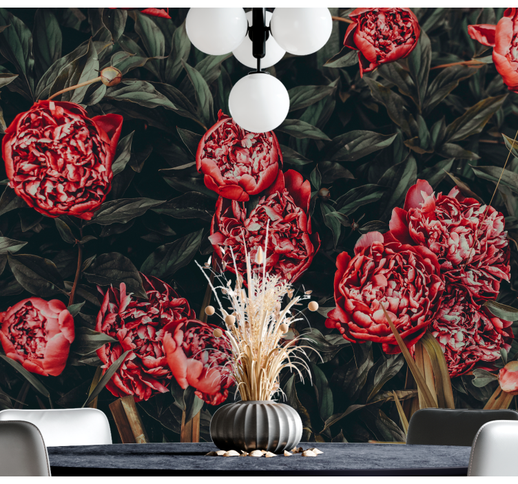 Peony Floral Arrangement flowers wall mural - TenStickers