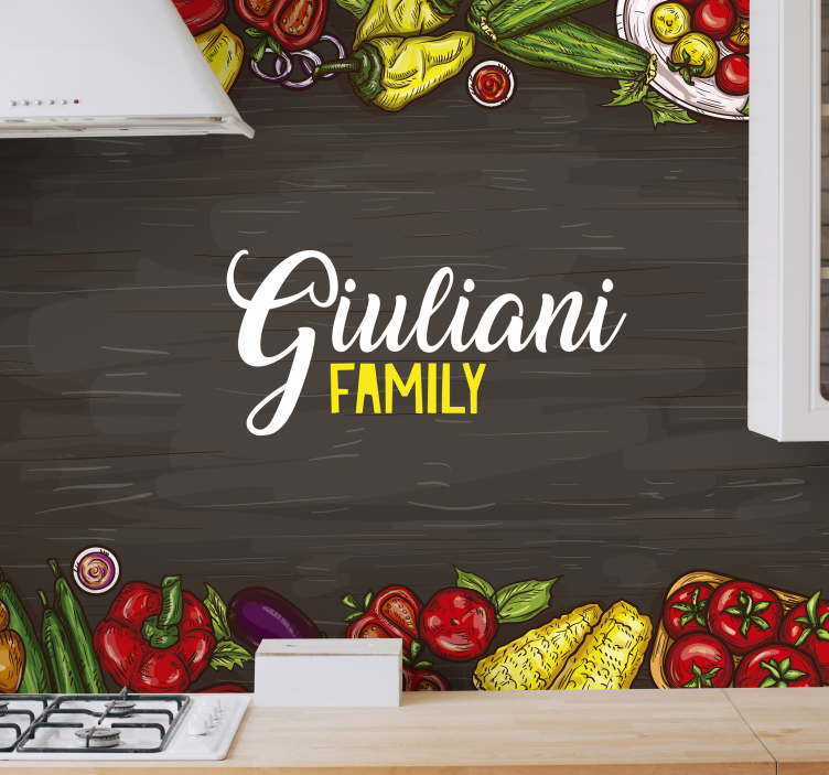 Personalized wall mural fresh produce arrangement - TenStickers