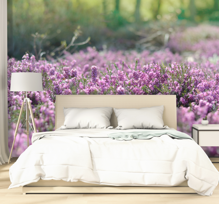 Pink Trees Landscape Wall Mural - TenStickers