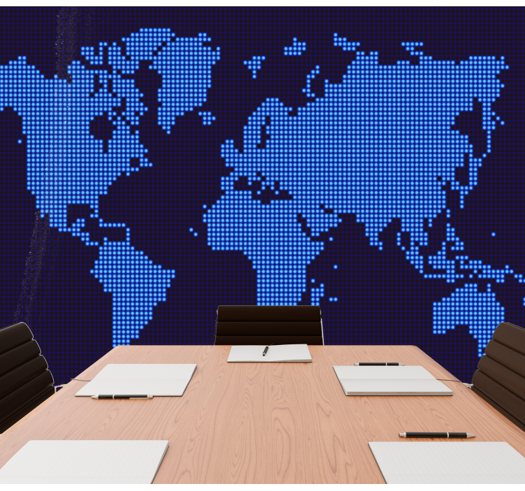 Pixelated Global Map wall mural world map - TenStickers