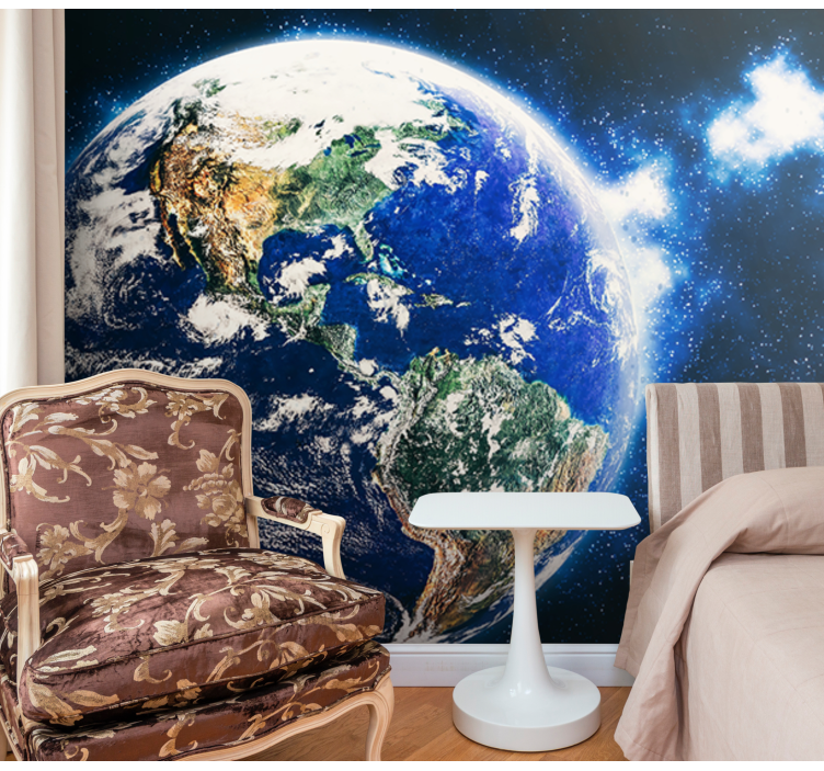 Planetary View from Orbit space wall mural - TenStickers