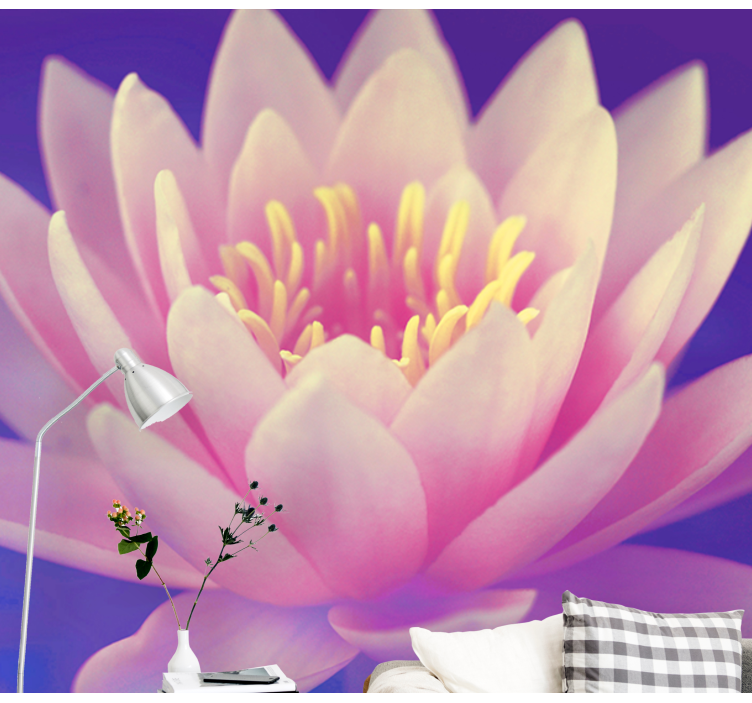 Poppy wall mural elegant water lily design - TenStickers