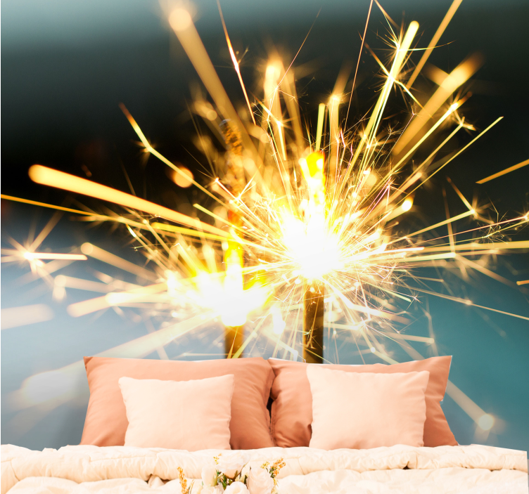 Radiant Sparkler Burst wall mural - TenStickers
