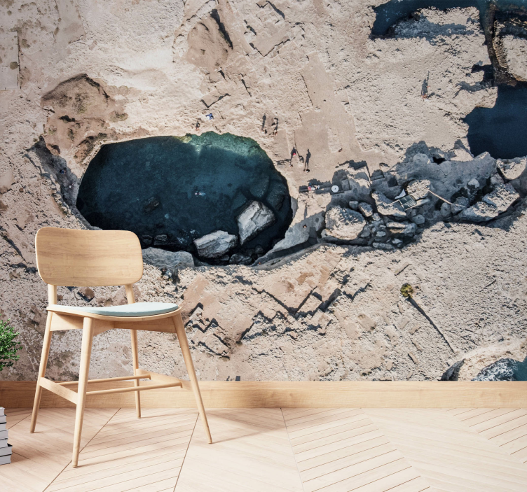 Rocky Ocean Pool nature wall mural - TenStickers