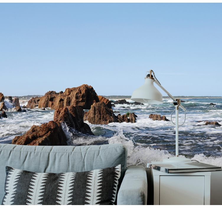 Rocky Shoreline View sea wall mural - TenStickers