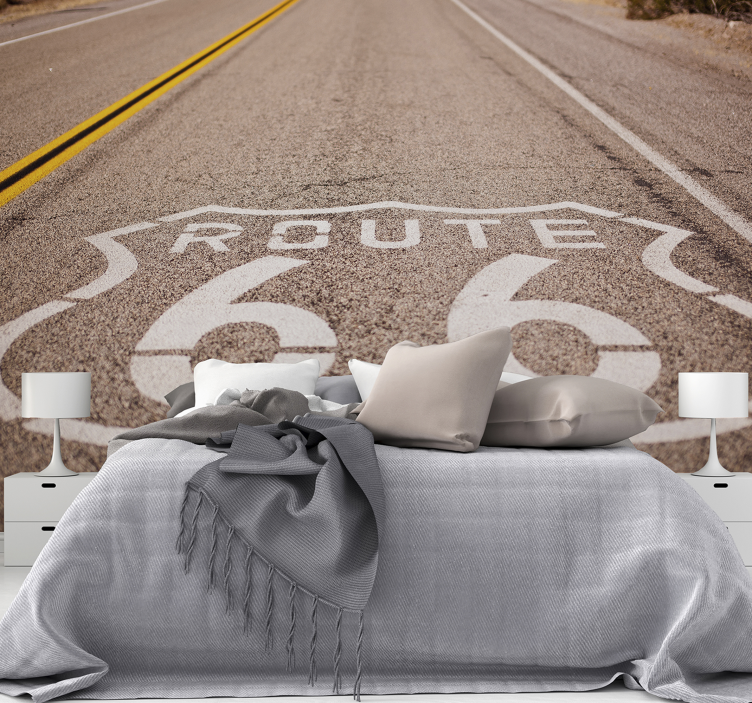 Route 66  landscape wall mural - TenStickers