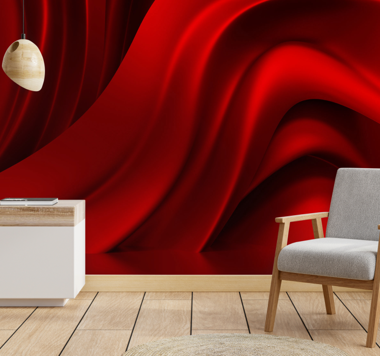 Satin wave pattern wall mural pattern - TenStickers