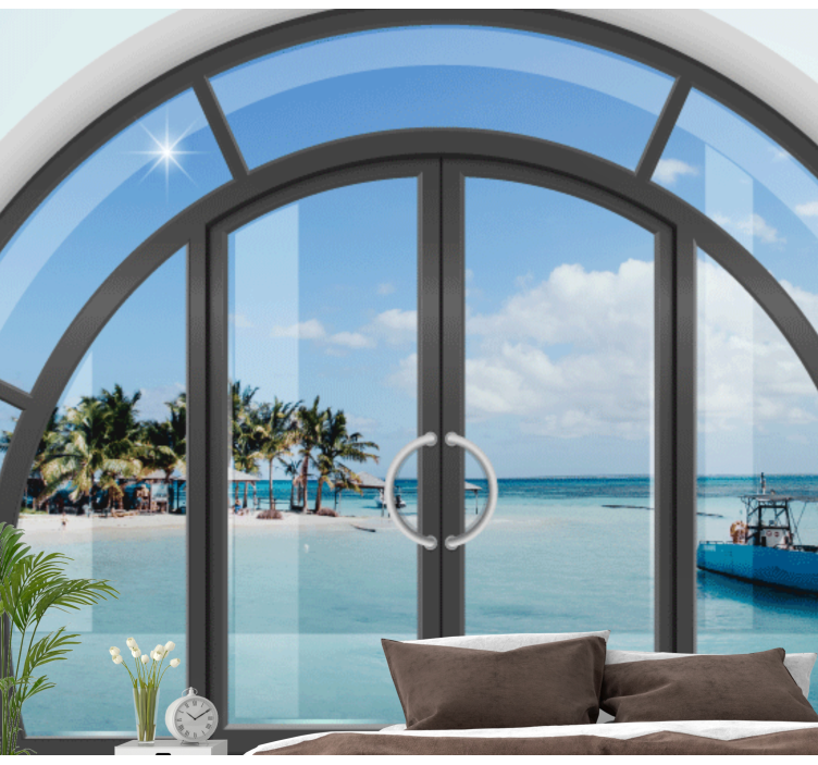 Sea wall mural tropical ocean scene - TenStickers