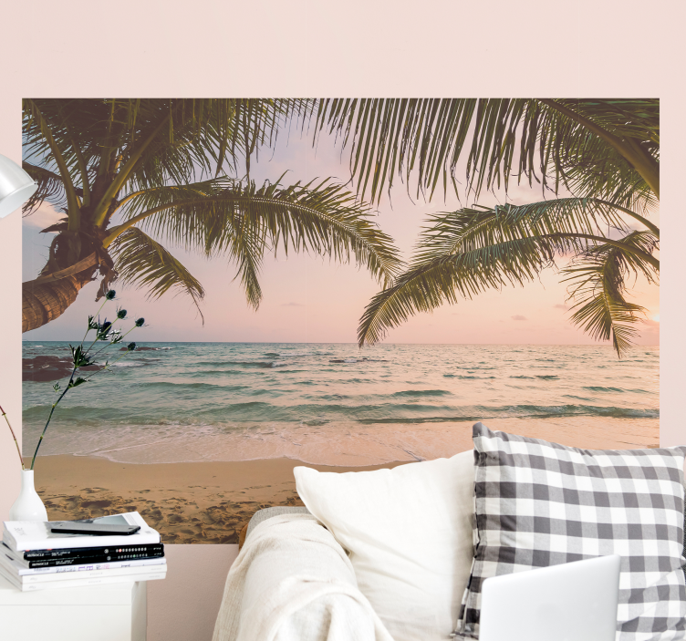 Sea wall mural tropical paradise retreat - TenStickers