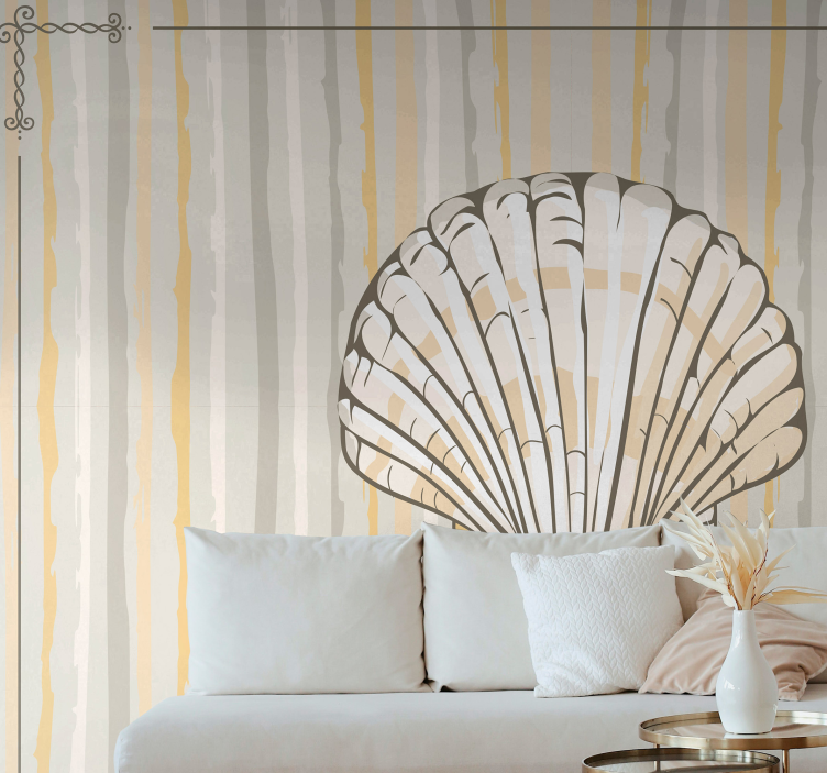 Seashell Floral Design other flowers wall mural - TenStickers