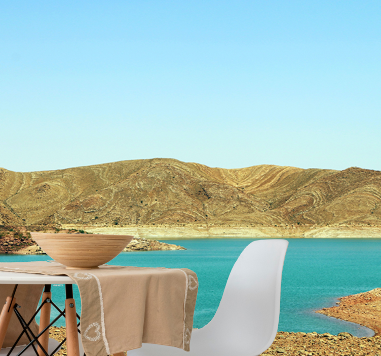 Serene mountain lake mountain wall mural - TenStickers