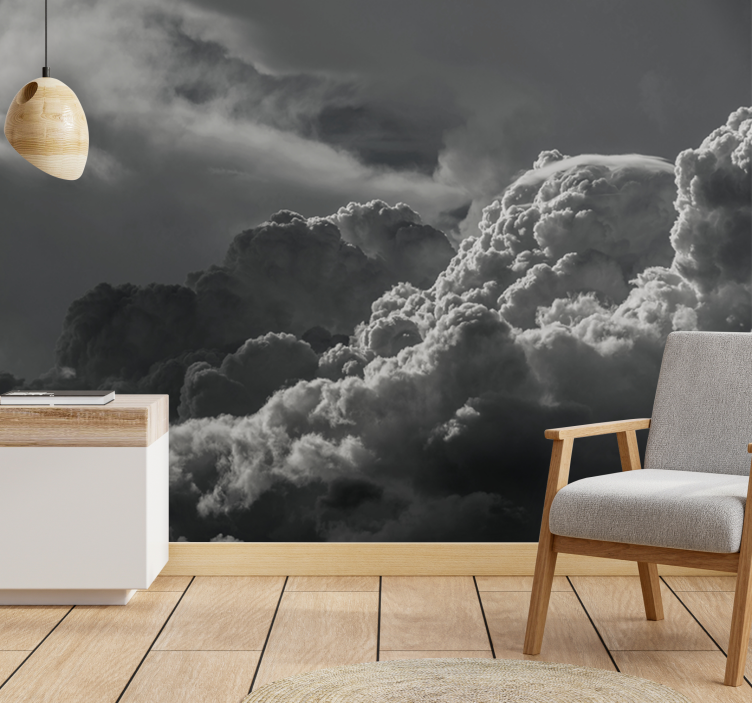 Sky mural wallpaper dramatic cloud formation - TenStickers