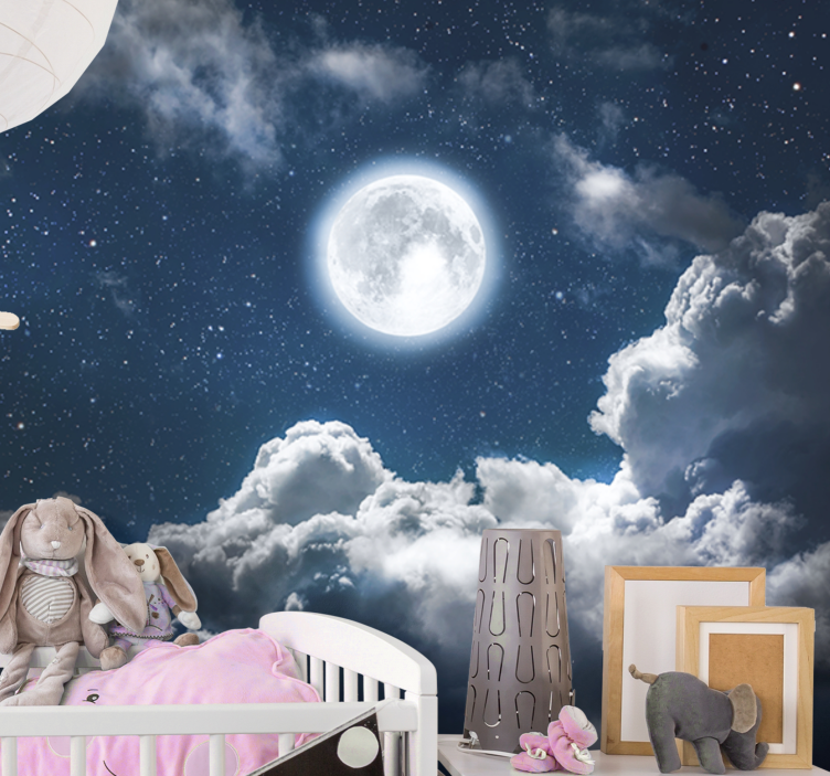 Sky mural wallpaper lunar evening skies - TenStickers