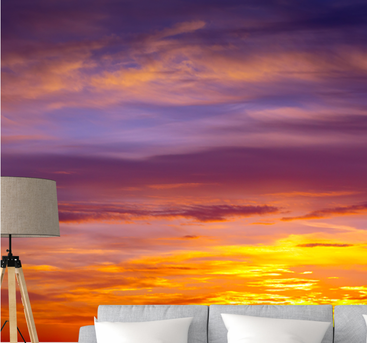 Sky mural wallpaper majestic sunset view - TenStickers