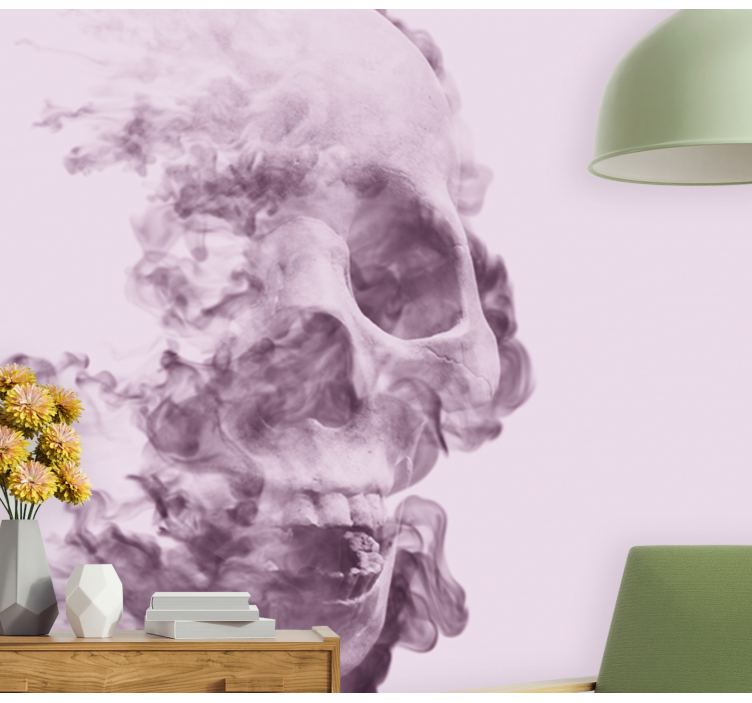 Smoky Skull Silhouette wall mural animals - TenStickers