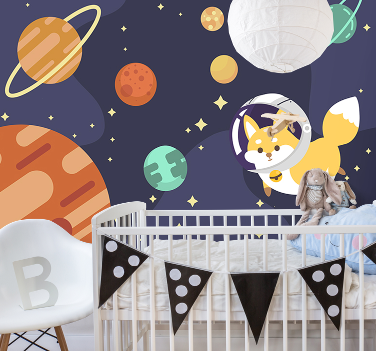 Space Exploration childrens bedroom wall mural - TenStickers