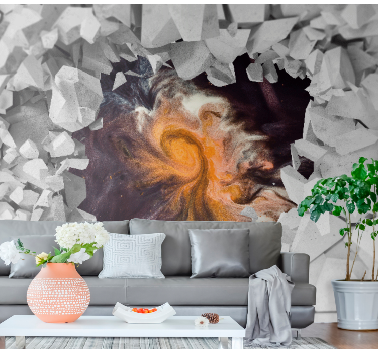 Space wall mural cosmic swirling energy - TenStickers