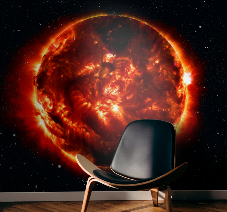 Space wall mural solar blast effect - TenStickers